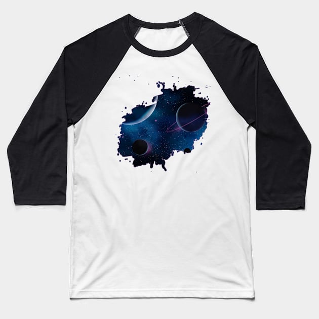 Galaxy Baseball T-Shirt by DieyDaiana